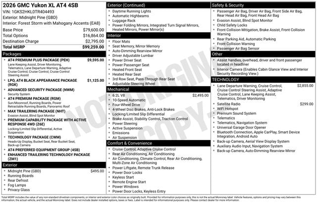 New 2026 GMC Yukon XL AT4 - photo - 3
