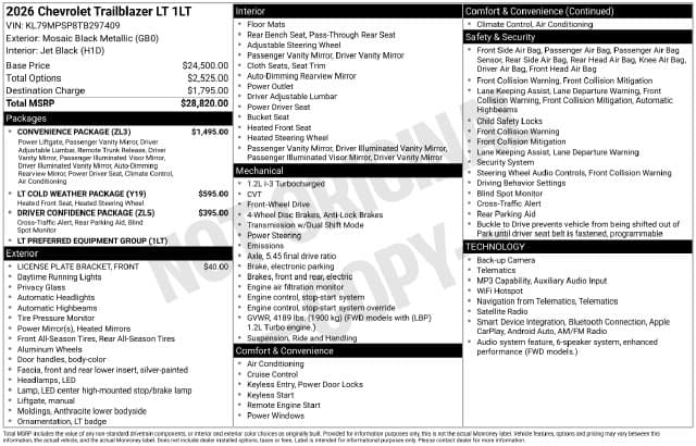 New 2026 Chevrolet TrailBlazer LT - photo - 3
