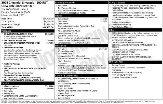 New 2026 Chevrolet Silverado 1500 RST - photo - 3