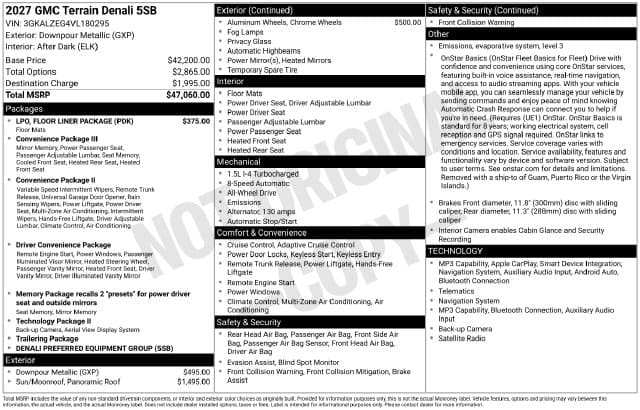 New 2027 GMC Terrain Denali - photo - 3