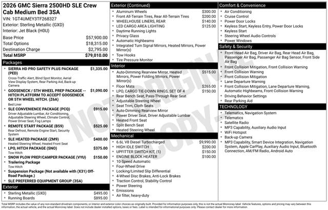 New 2026 GMC Sierra 2500HD SLE - photo - 3