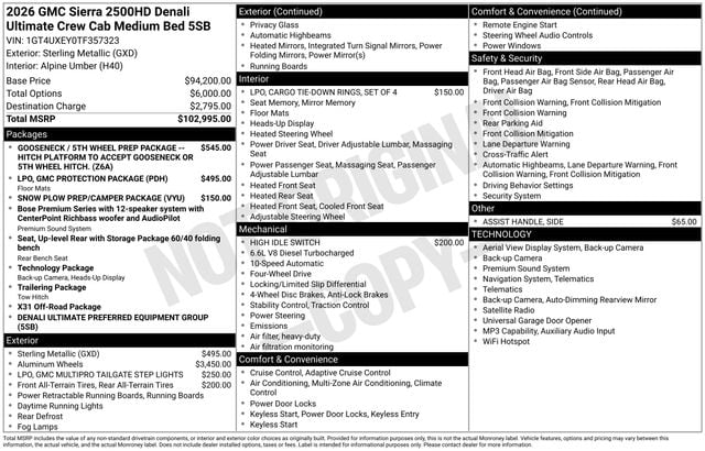 New 2026 GMC Sierra 2500HD Denali Ultimate - photo - 3