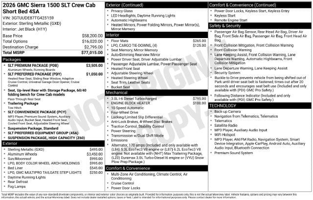 New 2026 GMC Sierra 1500 SLT - photo - 3