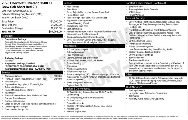 2026 Chevrolet Silverado 1500 LT Photo in Staunton VA 24401