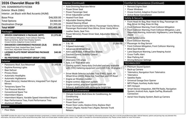 2026 Chevrolet Blazer RS Photo in Staunton VA 24401