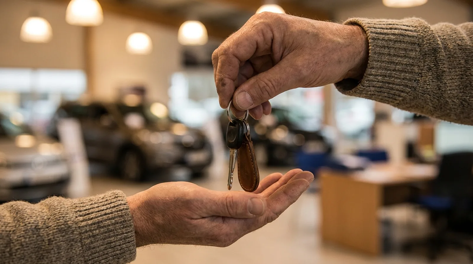 Keys handed across the Charlie Obaugh showroom floor