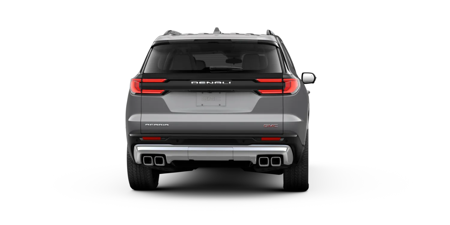 2026 GMC Acadia Denali in Sterling Metallic, GMC studio render, in stock at Charlie Obaugh in Staunton, Virginia