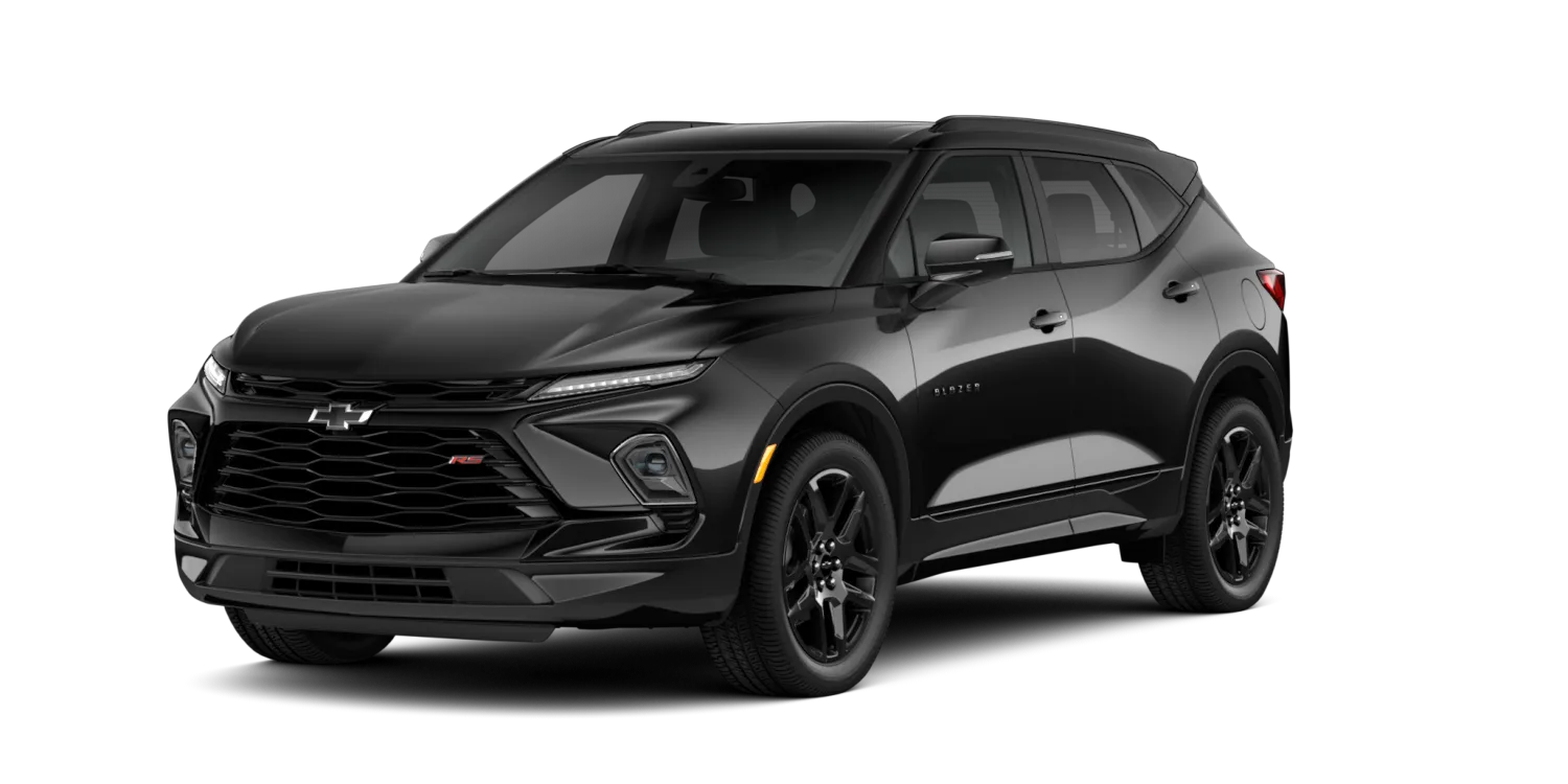 2026 Chevrolet Blazer RS in Black, GMC studio render, in stock at Charlie Obaugh in Staunton, Virginia