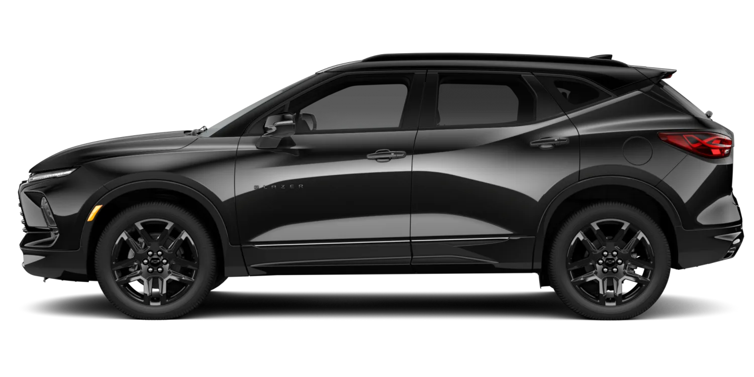 2026 Chevrolet Blazer RS in Black, GMC studio render, in stock at Charlie Obaugh in Staunton, Virginia