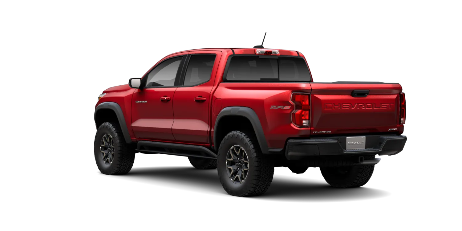 2026 Chevrolet Colorado ZR2 in Radiant Red Tintcoat, GMC studio render, in stock at Charlie Obaugh in Staunton, Virginia