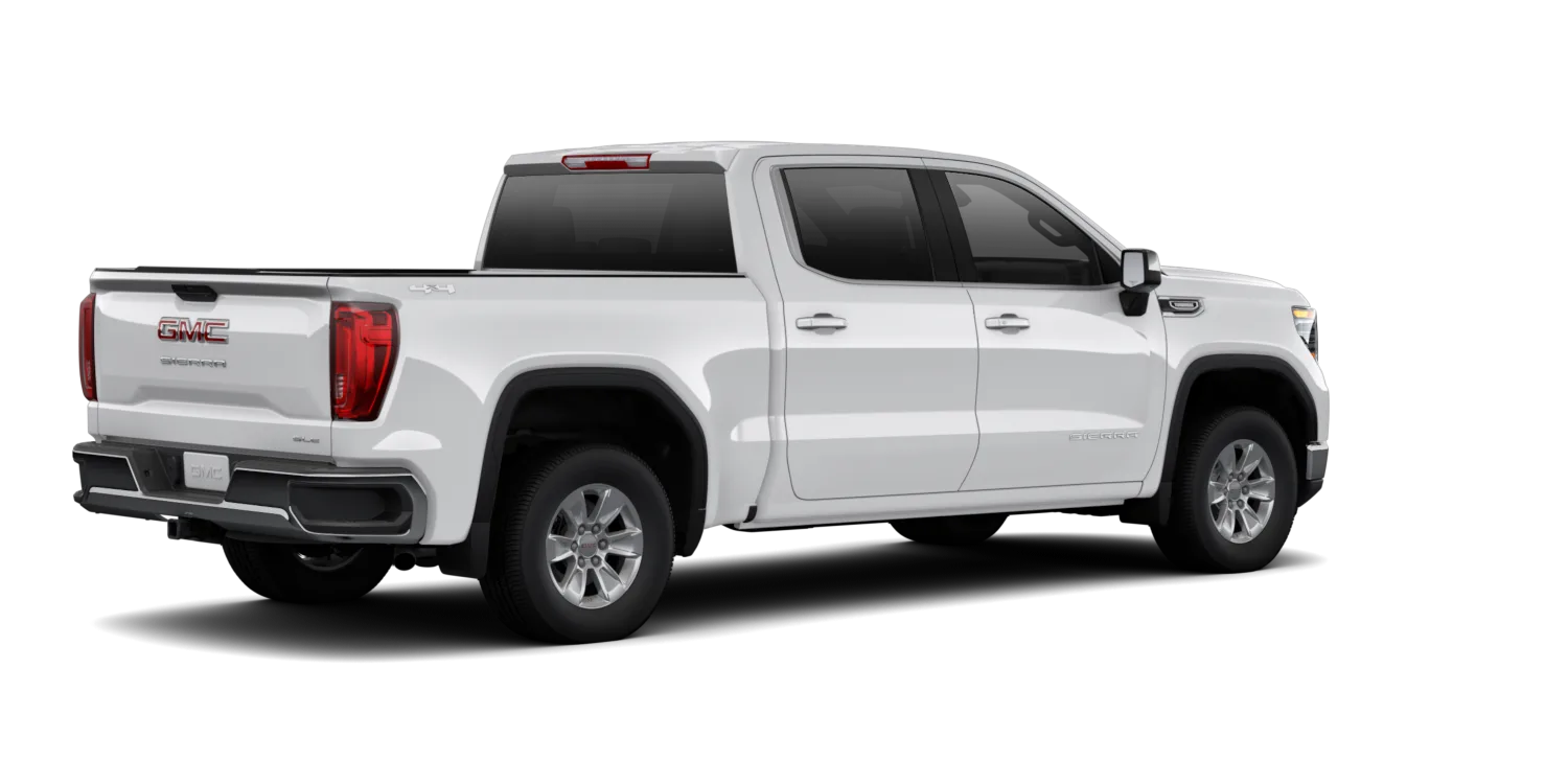 2026 GMC Sierra 1500 Elevation in Summit White, GMC studio render, in stock at Charlie Obaugh in Staunton, Virginia