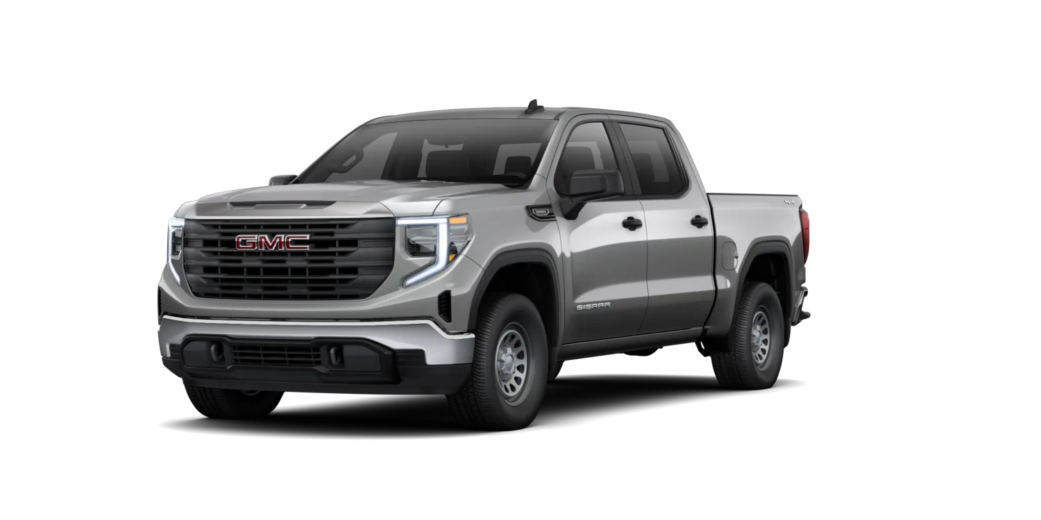 2026 GMC Sierra 1500 PRO in Sterling Metallic, GMC studio render, in stock at Charlie Obaugh in Staunton, Virginia
