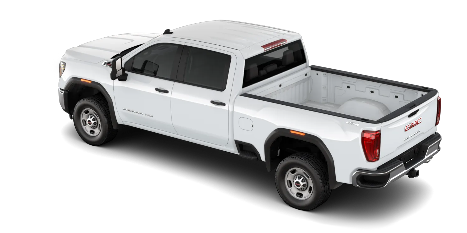 2026 GMC Sierra 3500HD Pro in Summit White, GMC studio render, in stock at Charlie Obaugh in Staunton, Virginia