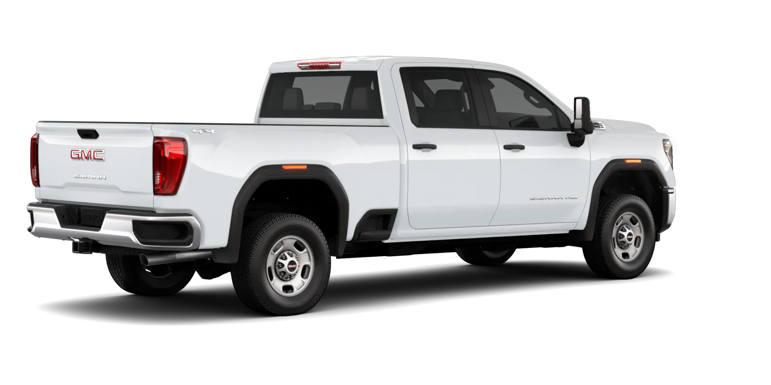 2026 GMC Sierra 3500HD Pro in Summit White, GMC studio render, in stock at Charlie Obaugh in Staunton, Virginia