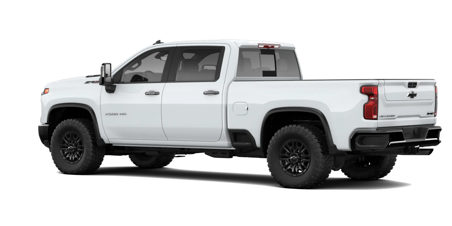 2026 Chevrolet Silverado 2500HD ZR2 in Summit White, GMC studio render, in stock at Charlie Obaugh in Staunton, Virginia