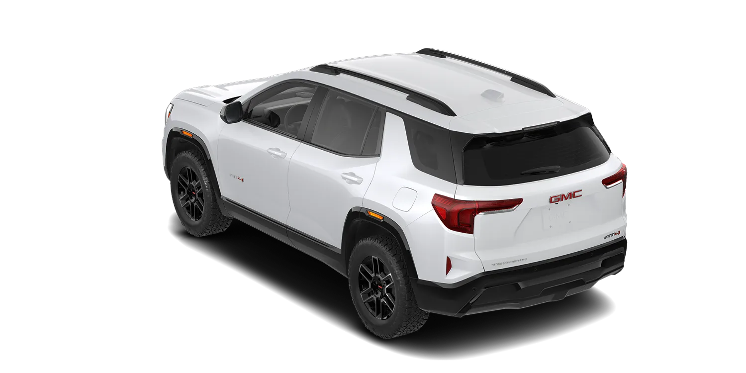 2027 GMC Terrain AT4 in Summit White, GMC studio render, in stock at Charlie Obaugh in Staunton, Virginia