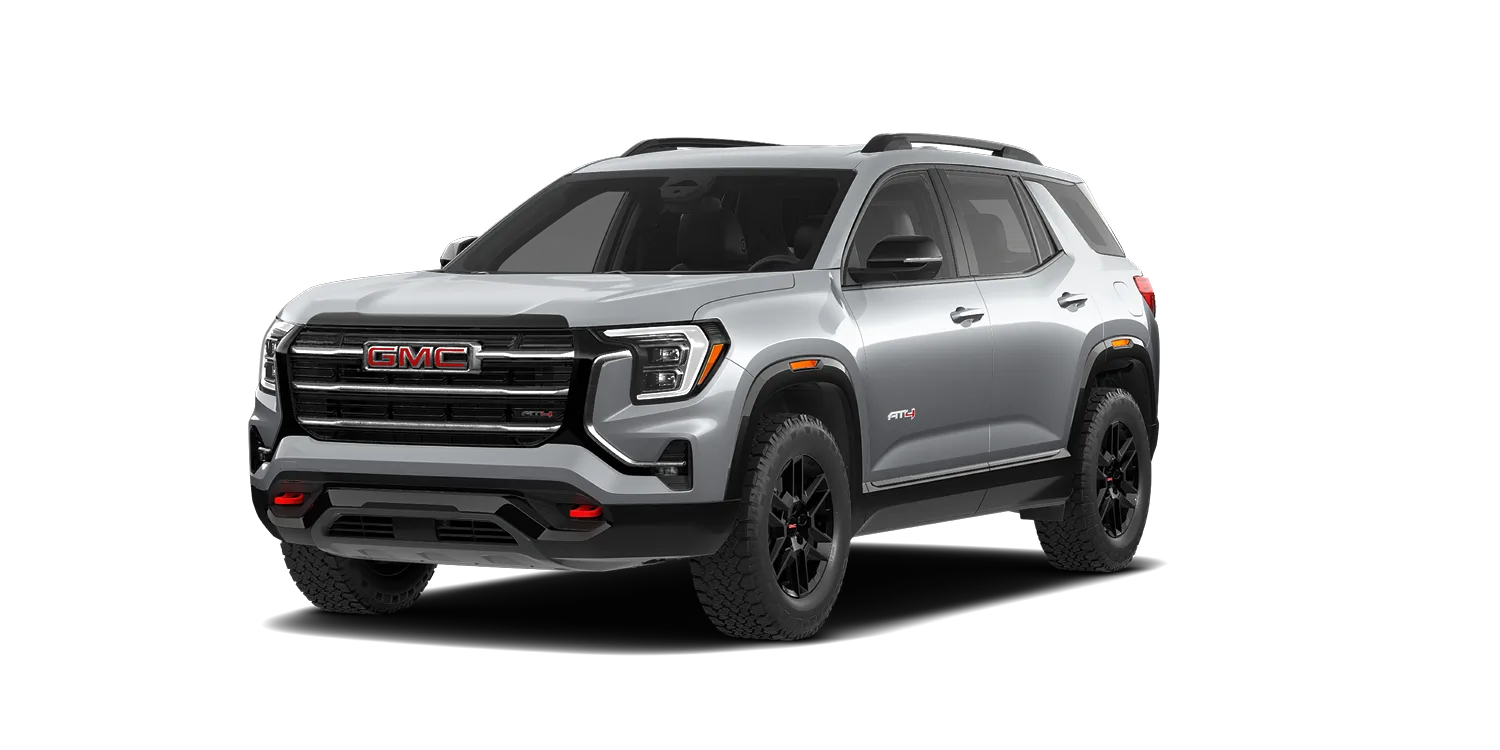 2027 GMC Terrain AT4 in Sterling Metallic, GMC studio render, in stock at Charlie Obaugh in Staunton, Virginia