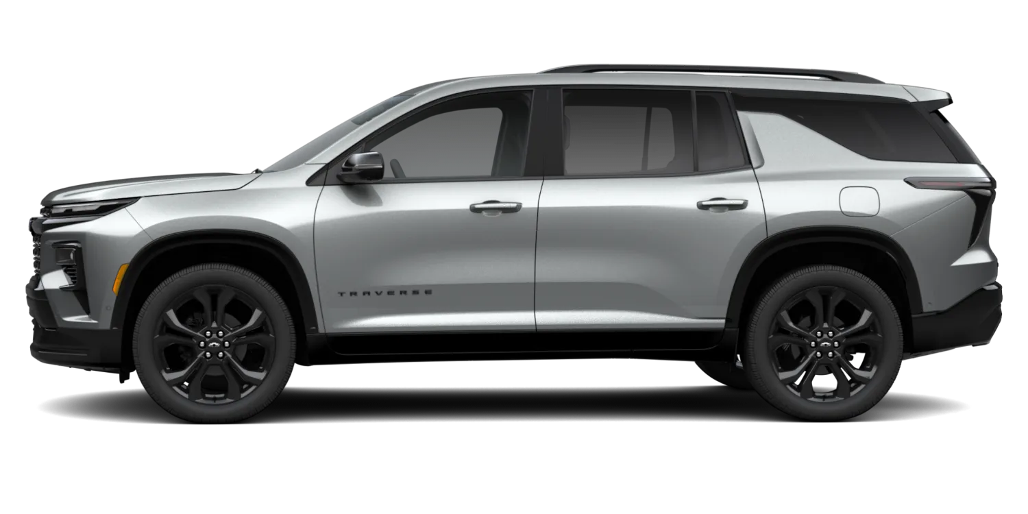 2027 Chevrolet Traverse RS in Sterling Gray Metallic, GMC studio render, in stock at Charlie Obaugh in Staunton, Virginia