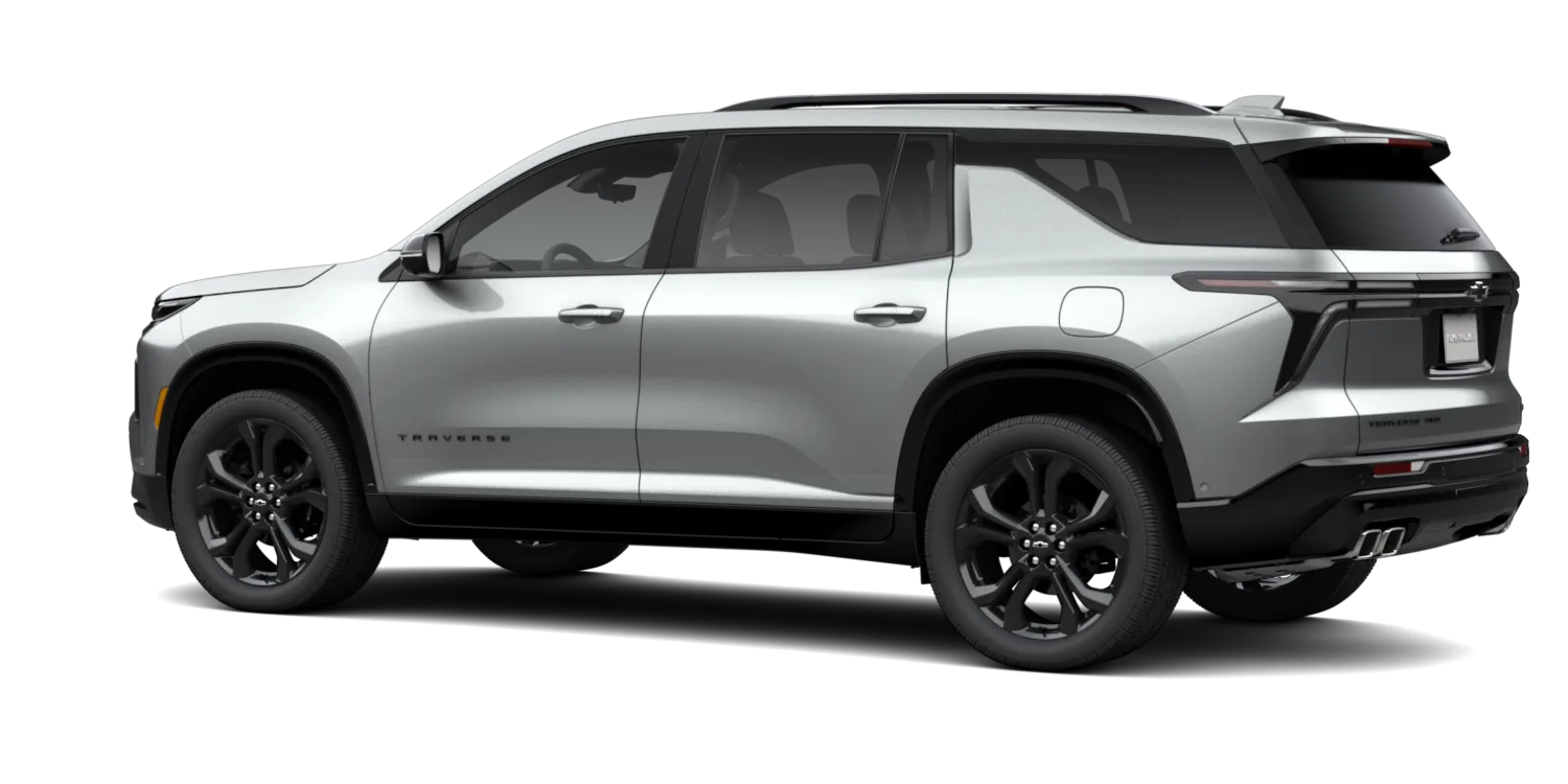 2027 Chevrolet Traverse RS in Sterling Gray Metallic, GMC studio render, in stock at Charlie Obaugh in Staunton, Virginia