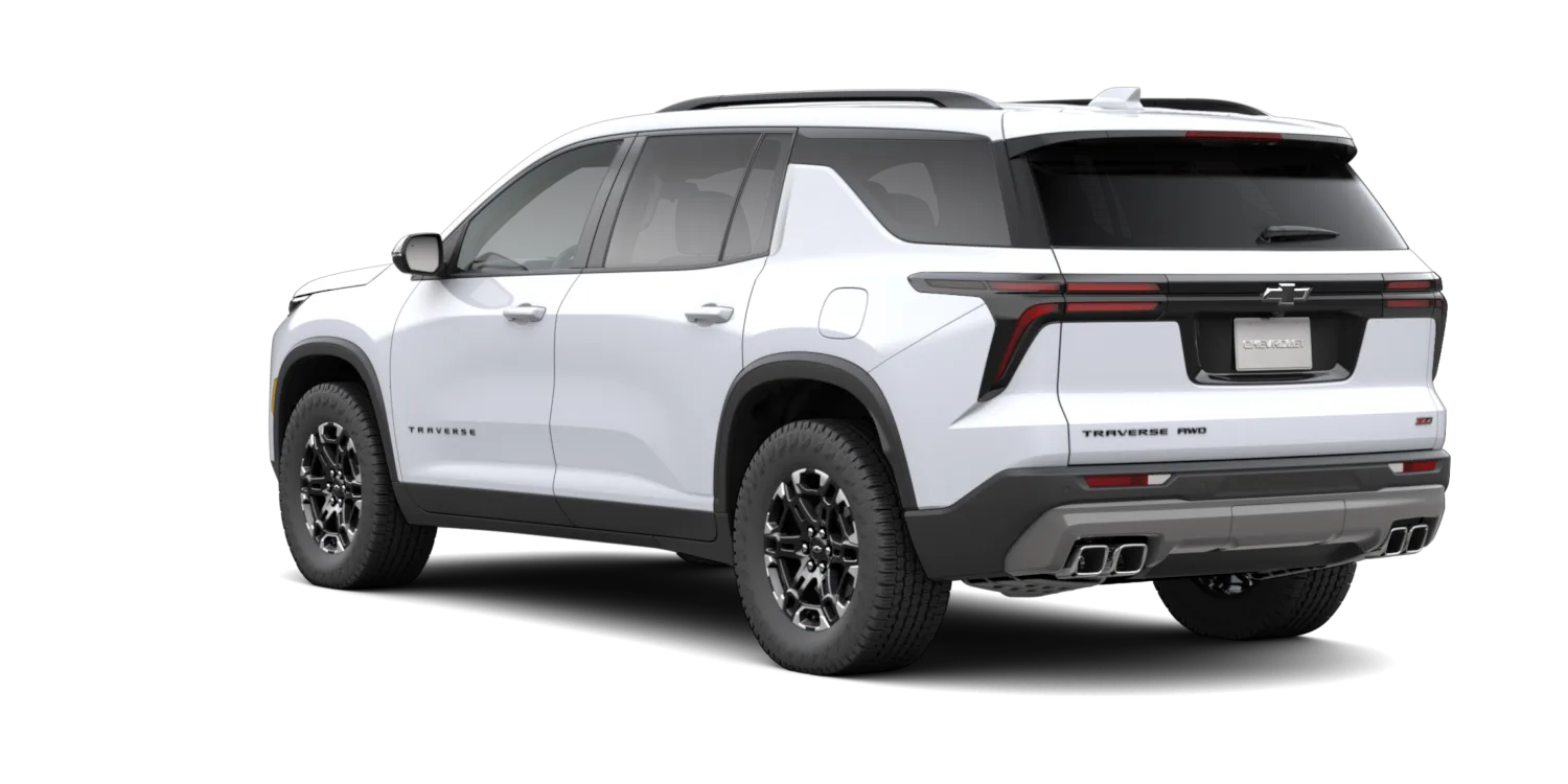 2027 Chevrolet Traverse Z71 in Polar White Tricoat, GMC studio render, in stock at Charlie Obaugh in Staunton, Virginia