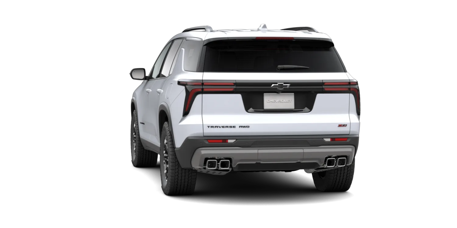 2027 Chevrolet Traverse Z71 in Polar White Tricoat, GMC studio render, in stock at Charlie Obaugh in Staunton, Virginia