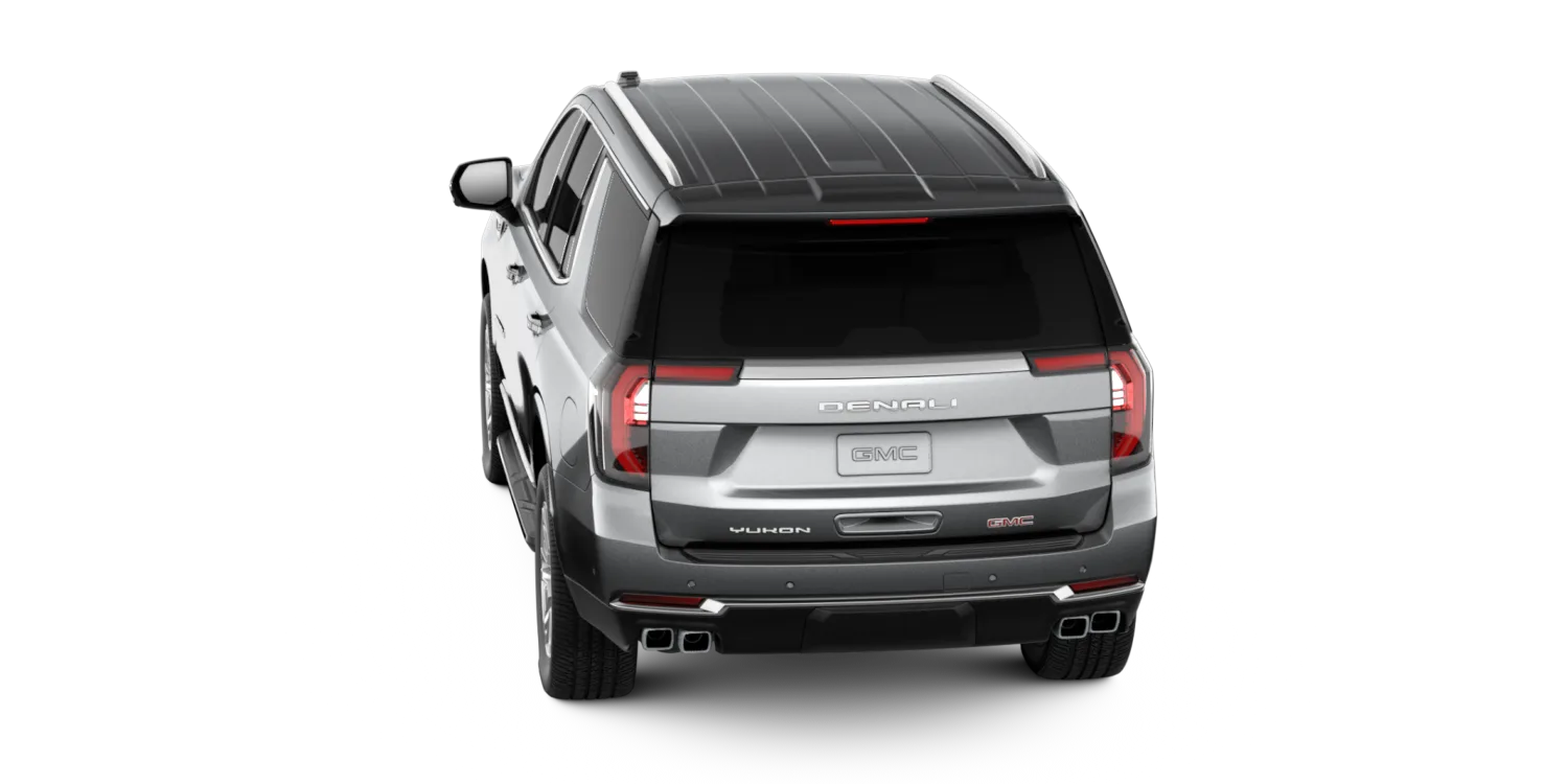 2026 GMC Yukon Denali in Sterling Metallic, GMC studio render, in stock at Charlie Obaugh in Staunton, Virginia