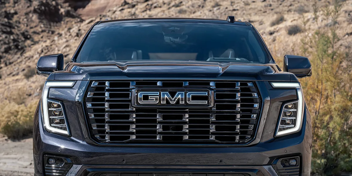 Front View of the Grille on the 2026 GMC Yukon Large SUV