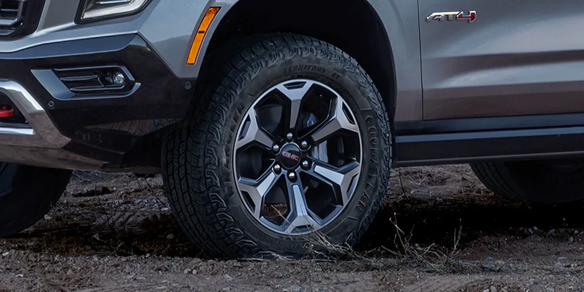 Close-up of the Premium Wheels on the GMC Yukon Large SUV